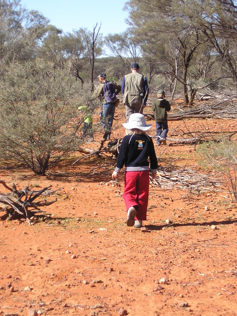 Me and my two kids (closest) in wonderful outback